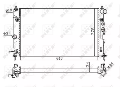 NRF Radiator, engine cooling (50563A)