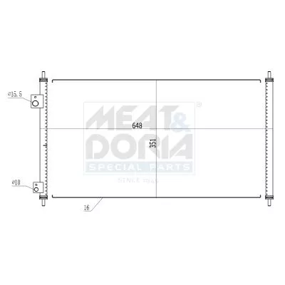 MEAT & DORIA Condenser, air conditioning (991104)