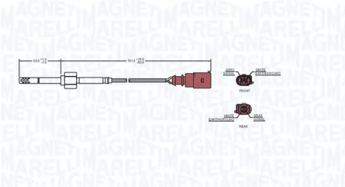 MAGNETI MARELLI Sensor, exhaust gas temperature (172000187010)
