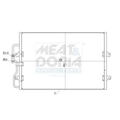 MEAT & DORIA Condenser, air conditioning (991068)