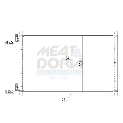 MEAT & DORIA Condenser, air conditioning (991175)
