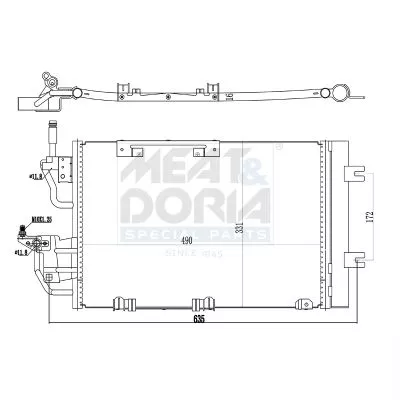 MEAT & DORIA Condenser, air conditioning (991011)