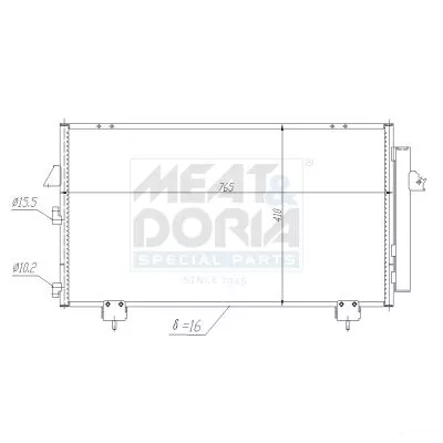 MEAT & DORIA Condenser, air conditioning (991043)