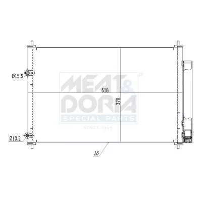 MEAT & DORIA Condenser, air conditioning (991166)