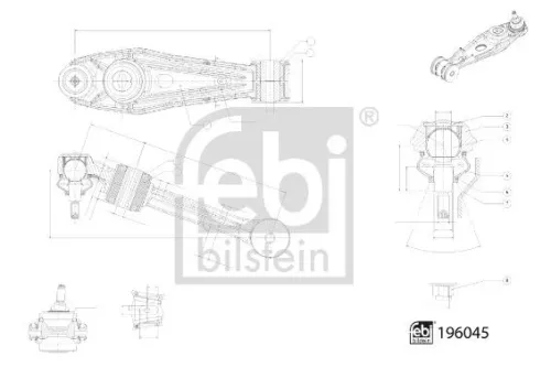 FEBI BILSTEIN Control/Trailing Arm, wheel suspension (196045)