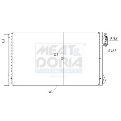 MEAT & DORIA Condenser, air conditioning (991111)