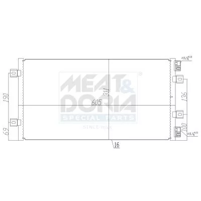 MEAT & DORIA Condenser, air conditioning (991171)