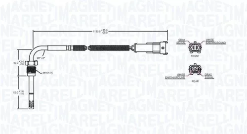 MAGNETI MARELLI Sensor, exhaust gas temperature (172000225010)