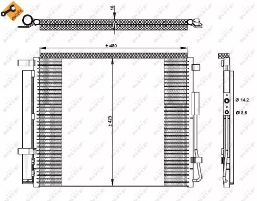 NRF Condenser, air conditioning (350333)
