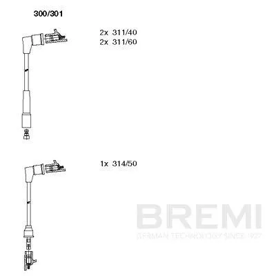 BREMI Ignition Cable Kit (300/301)