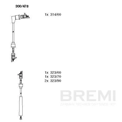 BREMI Ignition Cable Kit (300/478)