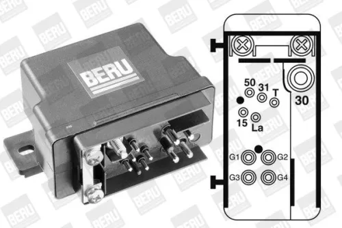 BorgWarner (BERU) Relay, glow plug system (GR074)