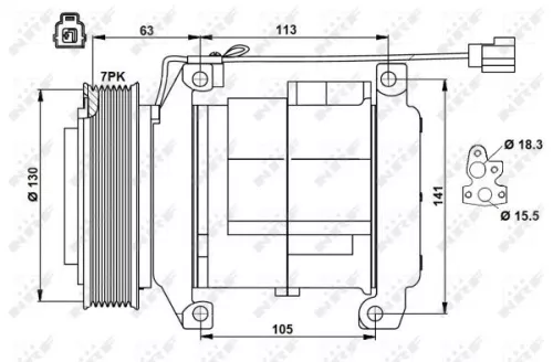 NRF Compressor, air conditioning (32881)