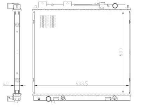 NRF Radiator, engine cooling (59231)