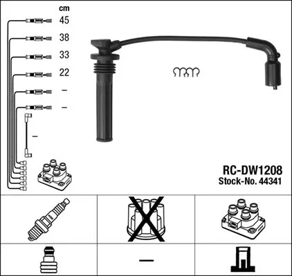 NGK Ignition Cable Kit (44341)