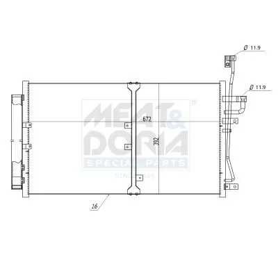 MEAT & DORIA Condenser, air conditioning (991147)