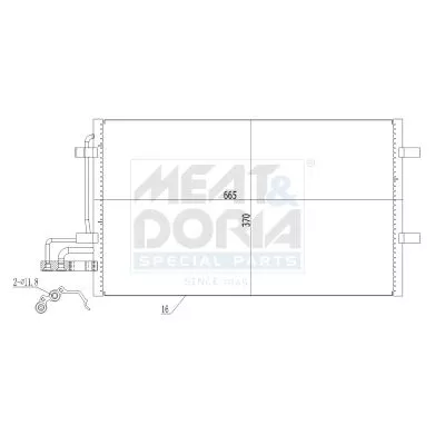 MEAT & DORIA Condenser, air conditioning (991103)