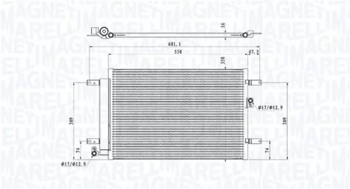 MAGNETI MARELLI Condenser, air conditioning (350203910000)