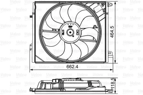 VALEO Fan, engine cooling (696881)
