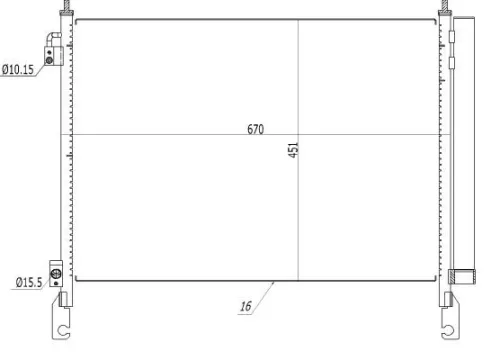 NRF Condenser, air conditioning (350460)