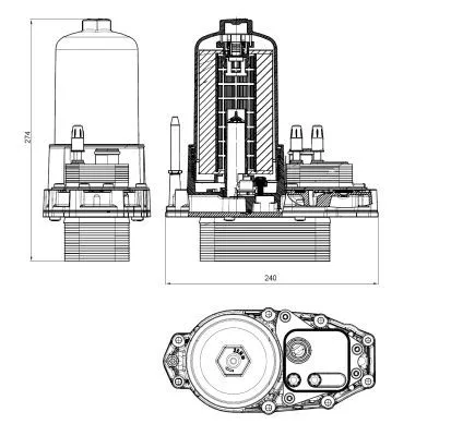 NRF Housing, oil filter (31831)