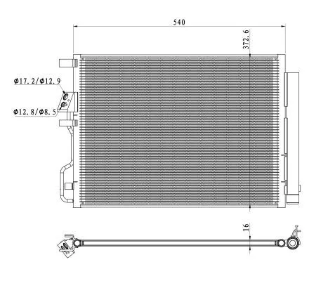 NRF Condenser, air conditioning (350501)