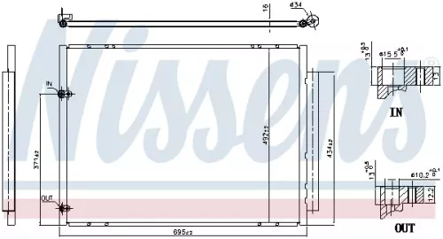 NISSENS Condenser, air conditioning (940848)