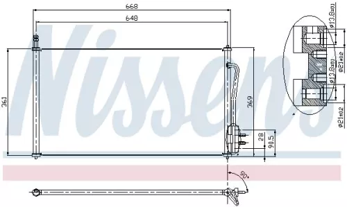 NISSENS Condenser, air conditioning (94432)