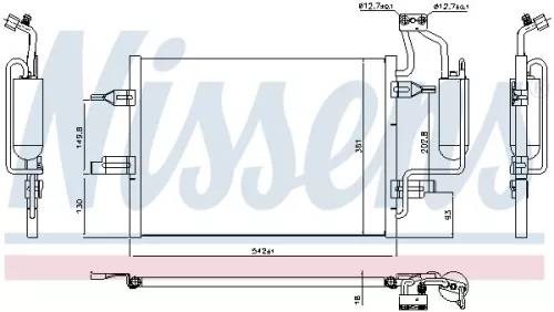 NISSENS Condenser, air conditioning (94624)