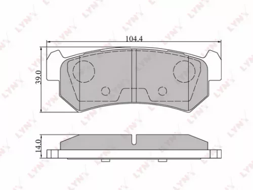Disc brake pads, rear