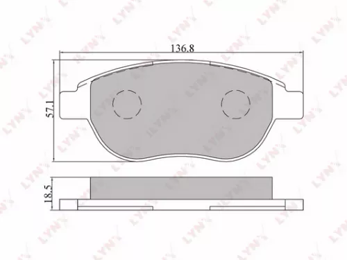 LYNXAUTO Disc brake pads, front (BD-2202)