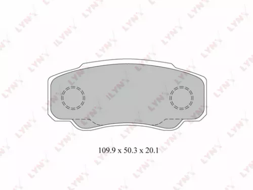 Disc brake pads, rear