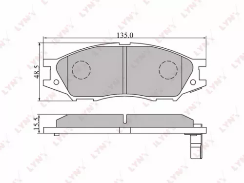 LYNXAUTO Disc brake pads, front (BD-3409)