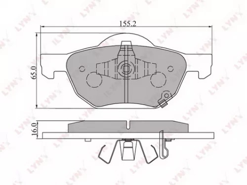 Disc brake pads, front