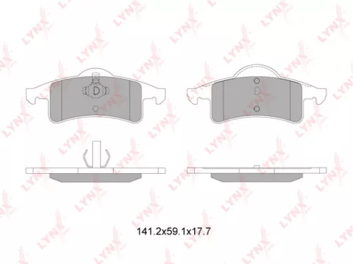 Disc brake pads, rear