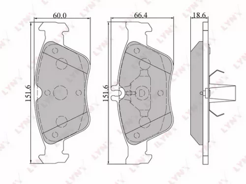 Disc brake pads, front