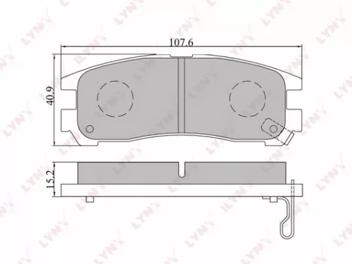 Disc brake pads, rear