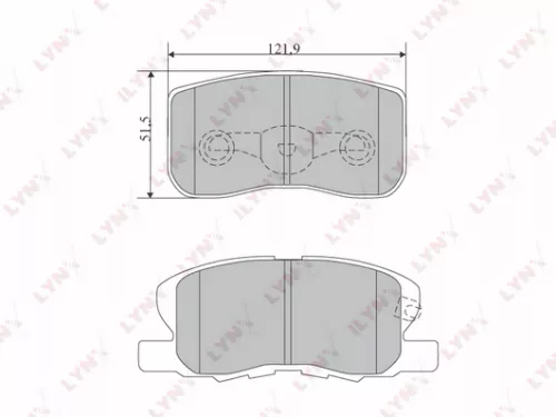 Disc brake pads, front