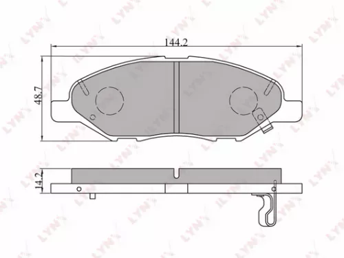 Disc brake pads, front