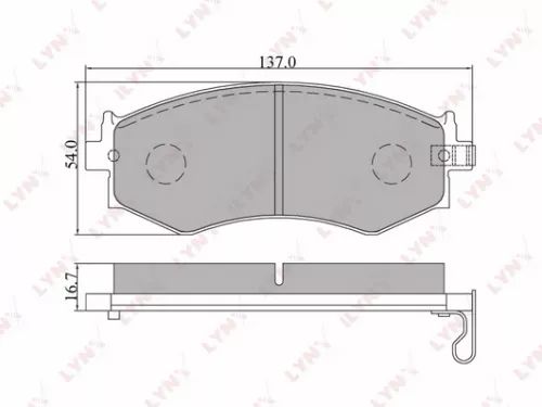Disc brake pads, front