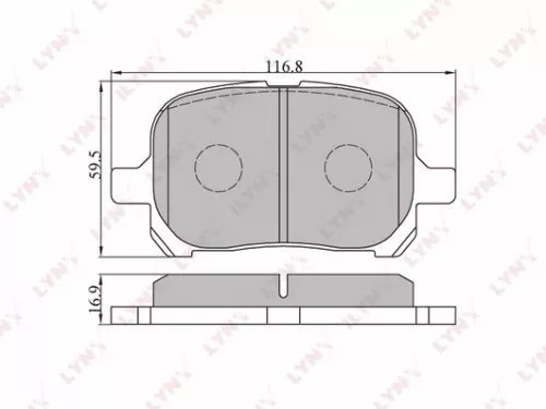 LYNXAUTO Disc brake pads, front (BD-7529)