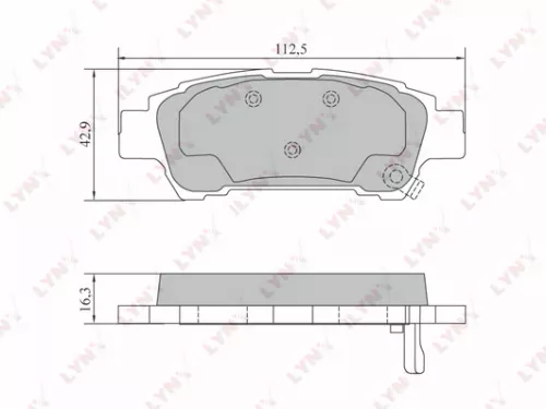 Disc brake pads, rear