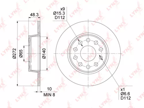 Brake disc, rear (272x10)
