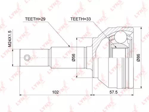 LYNXAUTO CV-Joint, outer (CO-3853)
