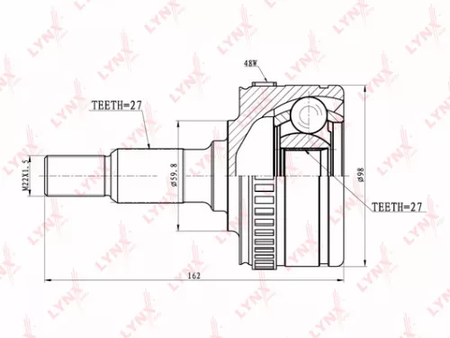 LYNXAUTO CV-Joint, outer (CO-5300A)