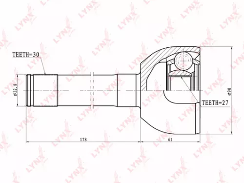 LYNXAUTO CV-Joint, outer (CO-7527)