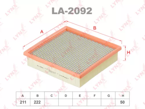 LYNXAUTO Air filter (LA-2092)