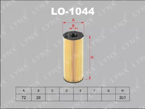 LYNXAUTO Oil filter (insert) (LO-1044)