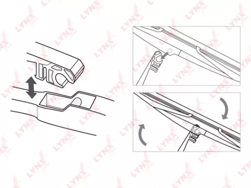LYNXAUTO Rear wiper blade, 400mm (LR40E)