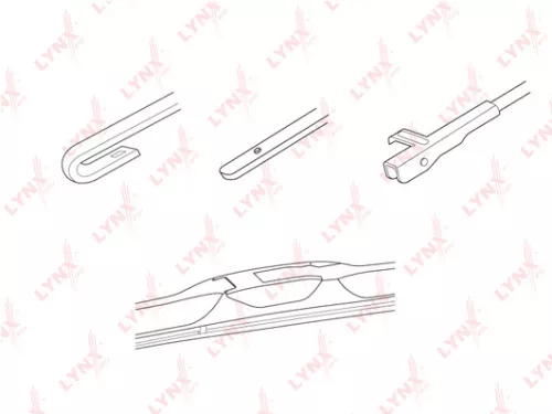 Hybrid wiper blade, 530mm